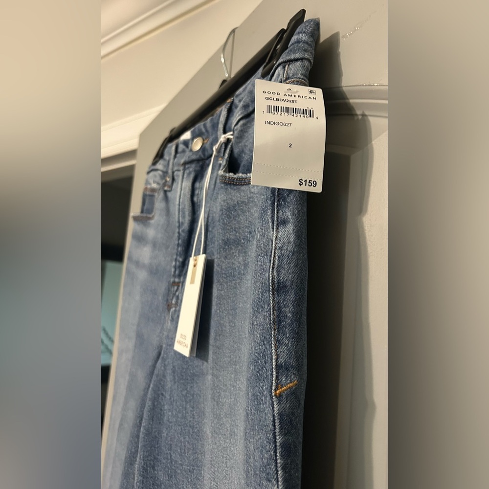 Good American Good Classic Bootcut Jeans - Style GCLBDV220T -Size 2/26 NWT - Picture 6 of 6